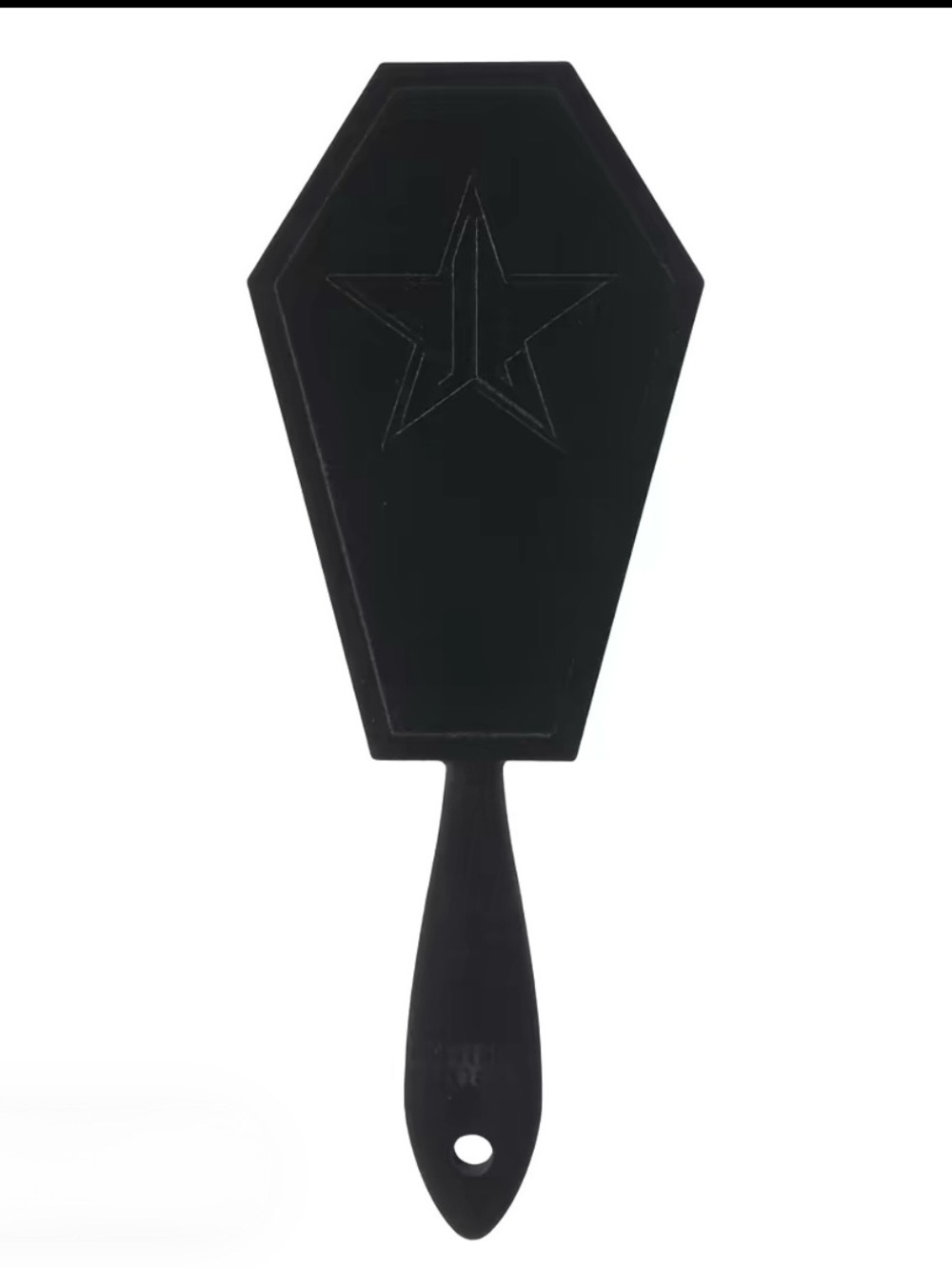Black velvet coffin mirror